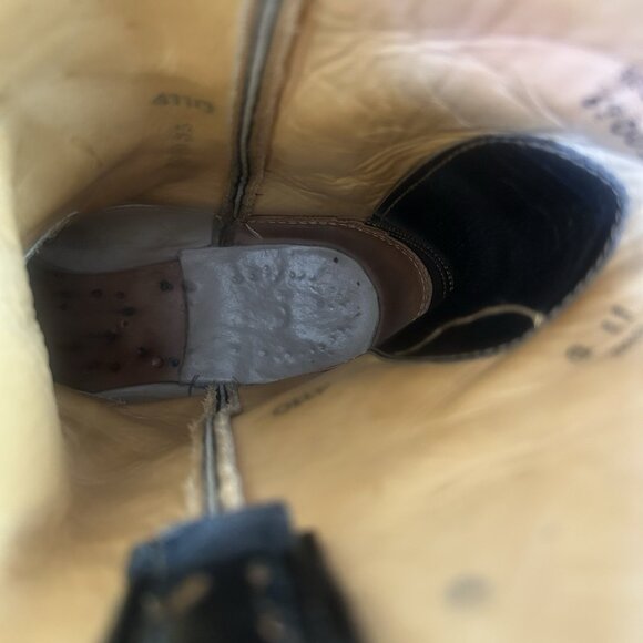 Tony Lama Gold Label Vintage Classic Black Cowboy Boots Mens 11 D - Picture 9 of 12